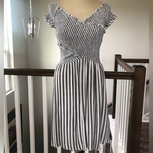Ruched Stripe Sundress